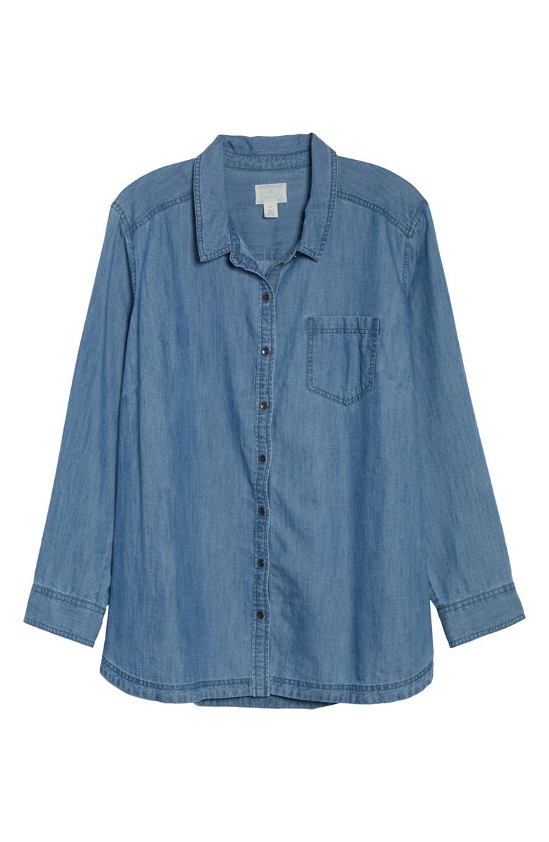 Caslon<sup>®</sup> Button Front Chambray Shirt, Alternate, color, 