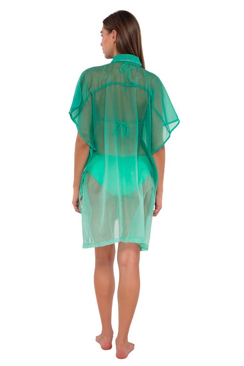 Shop Sunsets Shore Thing Cover-up Tunic In Mint