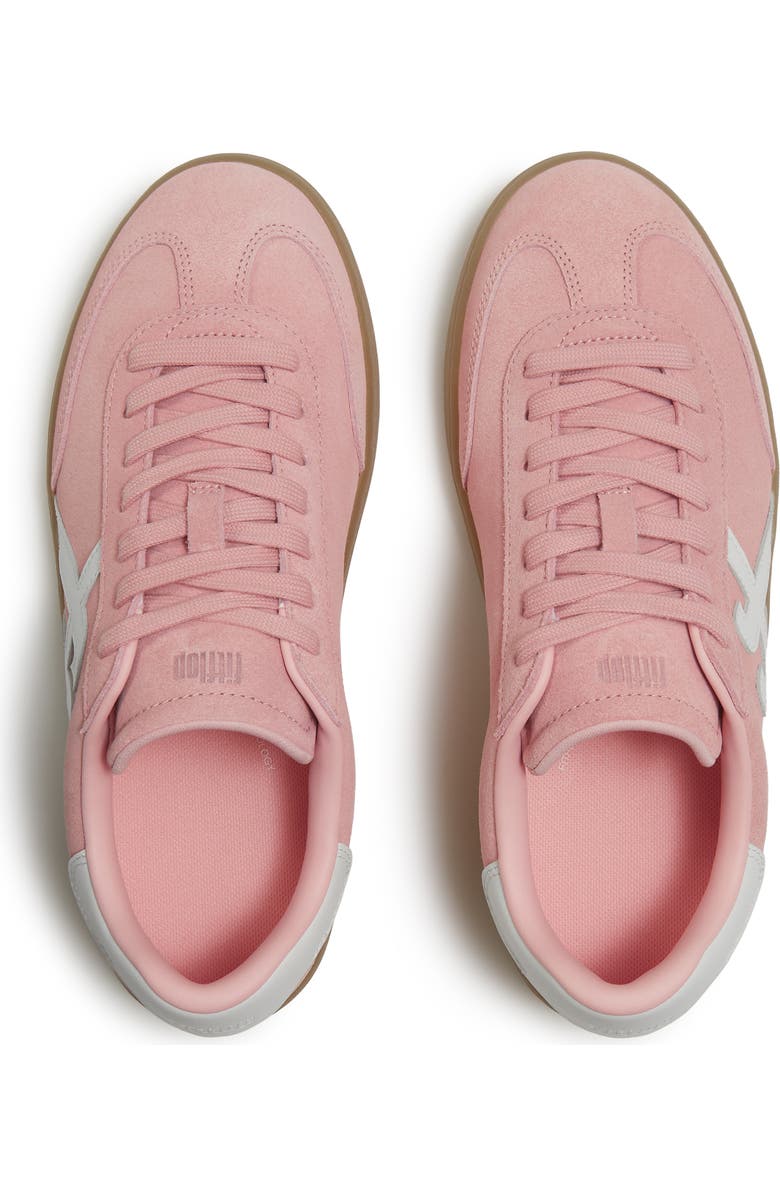 FitFlop The Dash T Toe Suede Sneakers, Alternate, color, Warm Pink/Urban White