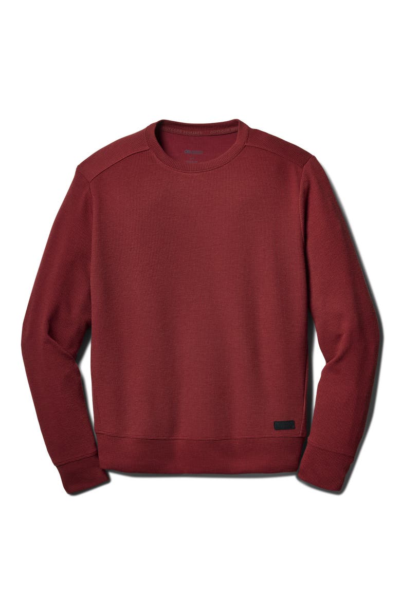 Eclipse Waffle Sweatshirt, Alternate, color, VERMILLION
