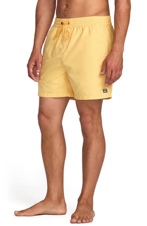 Billabong All Day Layback Swim Trunks In Yellow