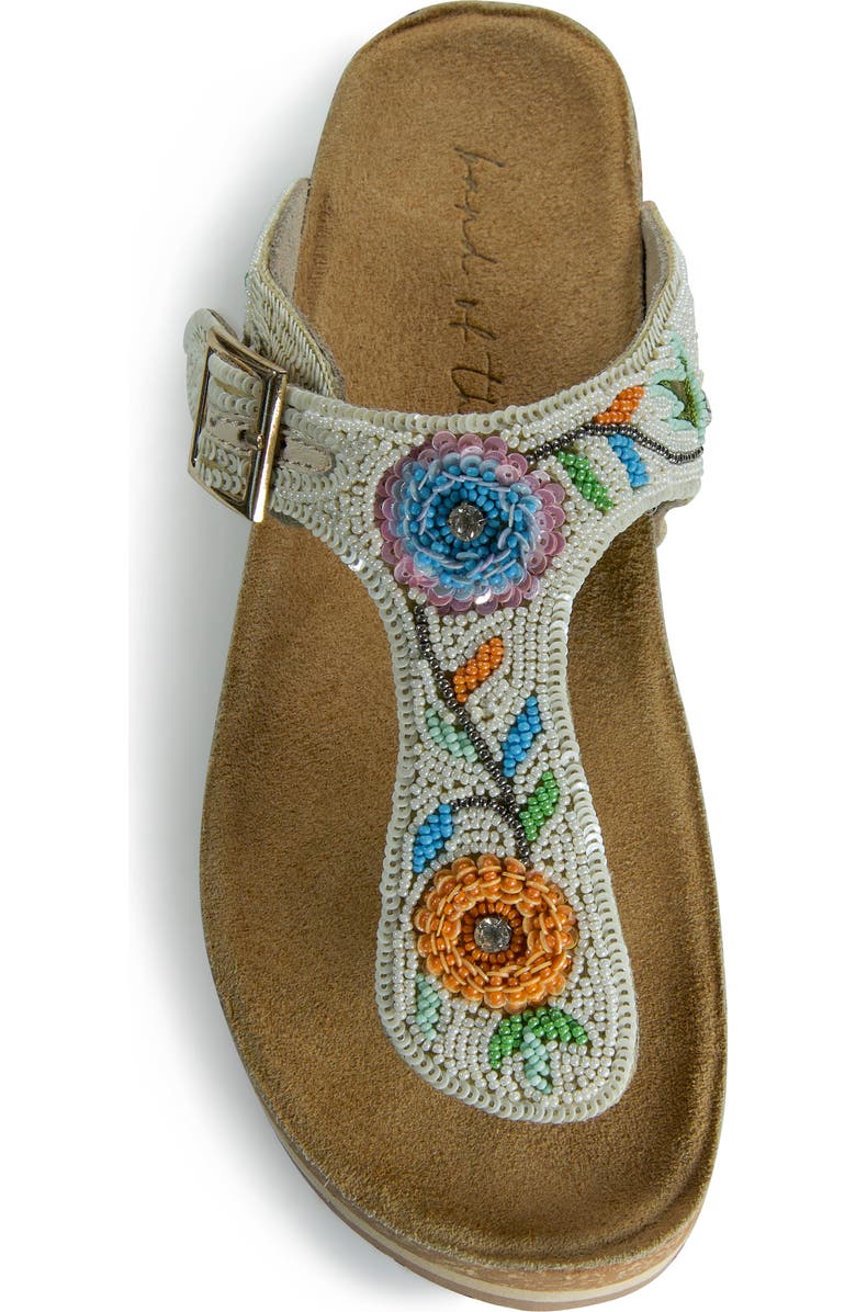 band of the free Pandora Beaded Floral Sandal, Alternate, color,