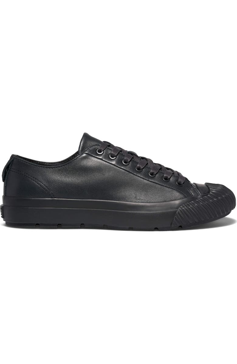 P.F. Flyers Grounder Leather Low-Top Sneaker, Alternate, color, Black