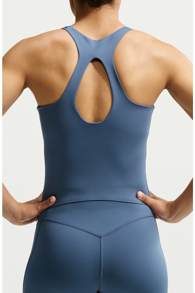 Universa Medium Support Padded Sports Bra Tank, Alternate, color, NEW SLATE/ MIDNIGHT NAVY