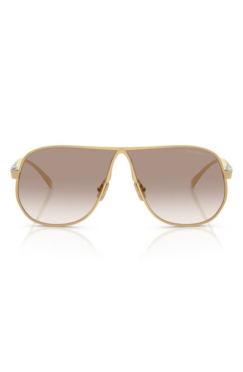 66mm Oversize Pilot Sunglasses