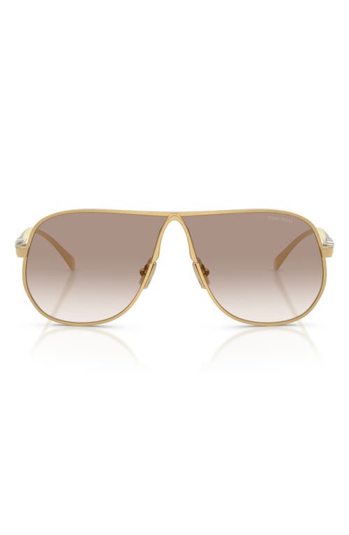 Miu Miu 66mm Oversize Pilot Sunglasses In Gold