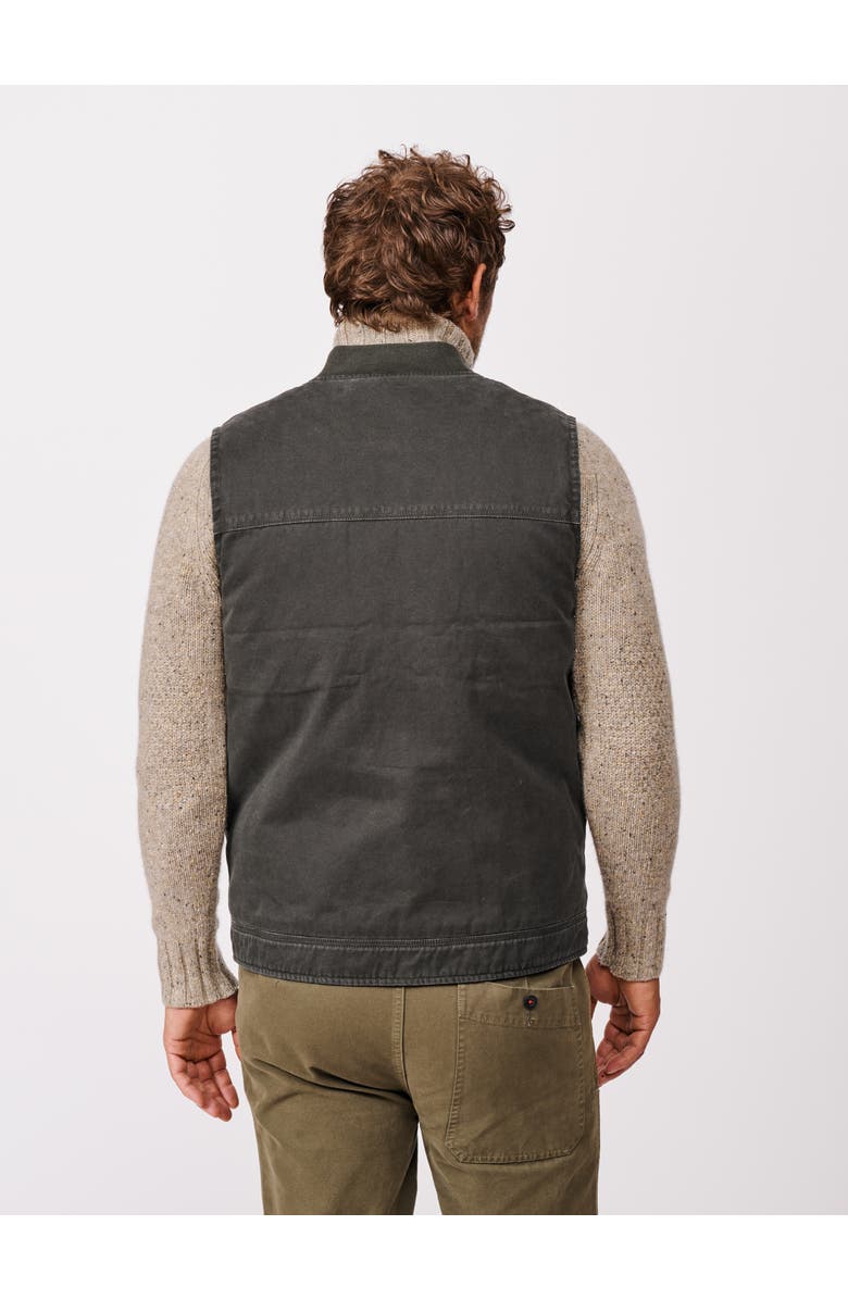 Aubin Duke Canvas Gilet Vest, Alternate, color, Washed Black