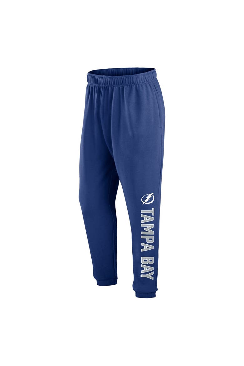 Men's Fanatics Branded Blue Tampa Bay Lightning Chop Block Fleece Sweatpants, Alternate, color, Blue