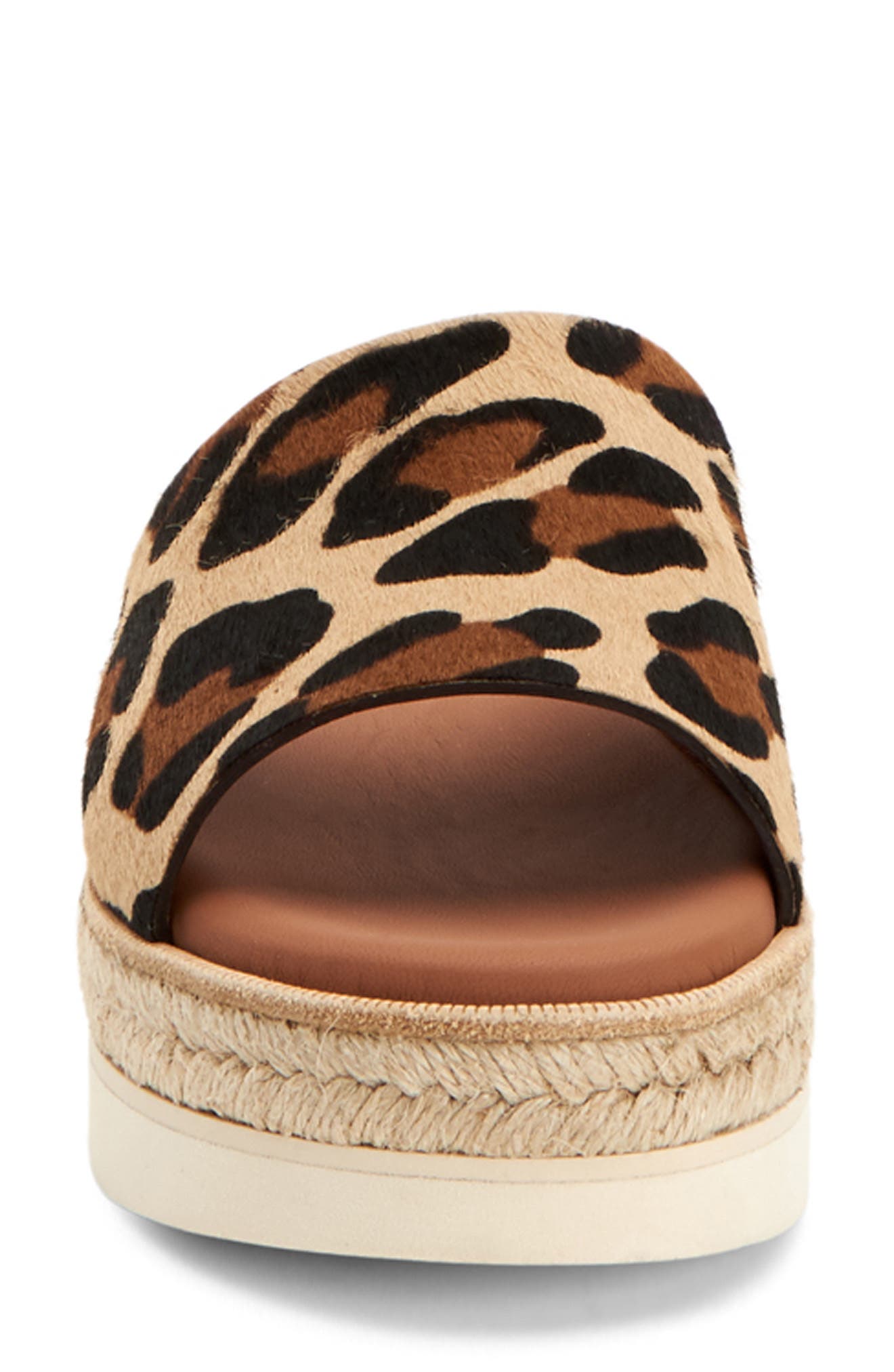 Shayna Espadrille Platform Slide Sandal, Alternate, color, LEOPARD