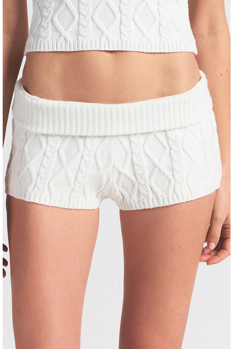 Sweater Knit Shorts, Alternate, color, IVORY