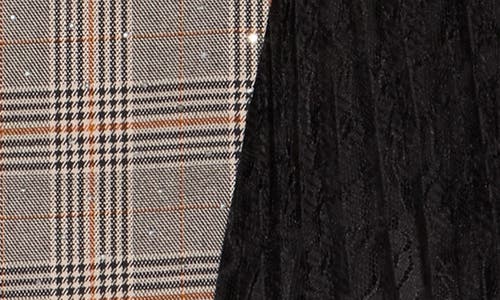 Nicole Miller Rhinestone Plaid Wrap Skirt In Multi