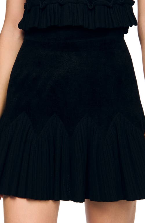 Sandro Short Skirt In Black