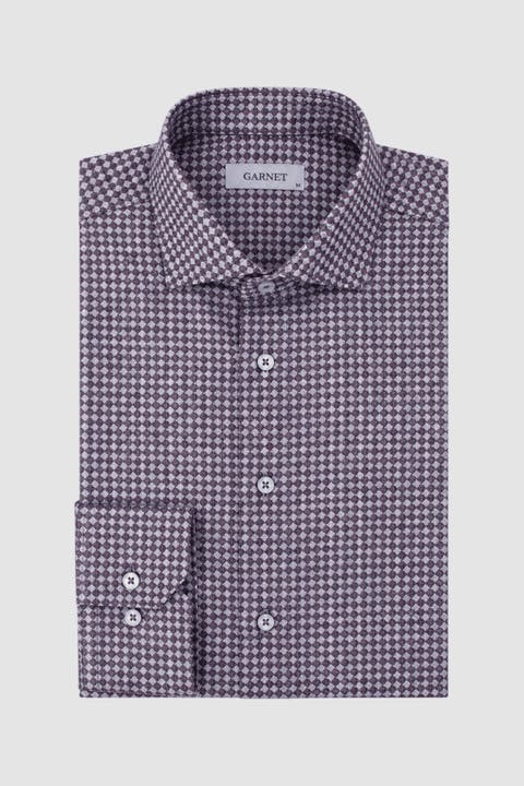 Men's Regular-fit Gingham Check Long-sleeve Button-down Shirt
