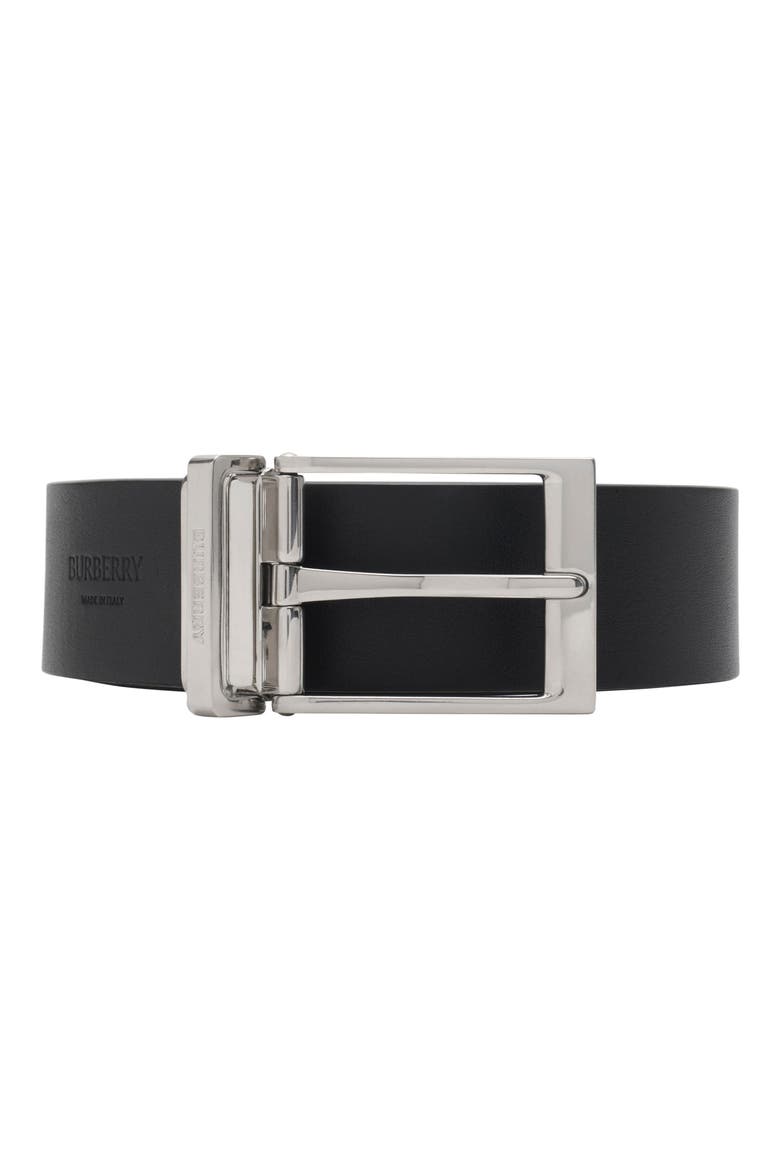 Louis Reversible Check Belt, Alternate, color, NAVY IP CHK/ BLACK