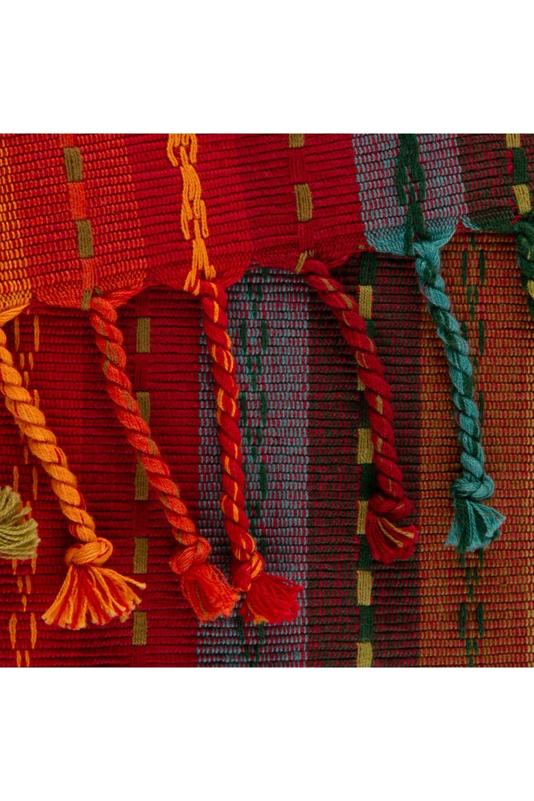 Tonal Stripe With Fringe 14x72" Table Runner, Alternate, color, Spice