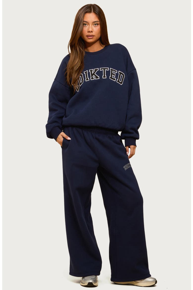 Major Logo Embroidered Sweatshirt, Alternate, color, NAVY