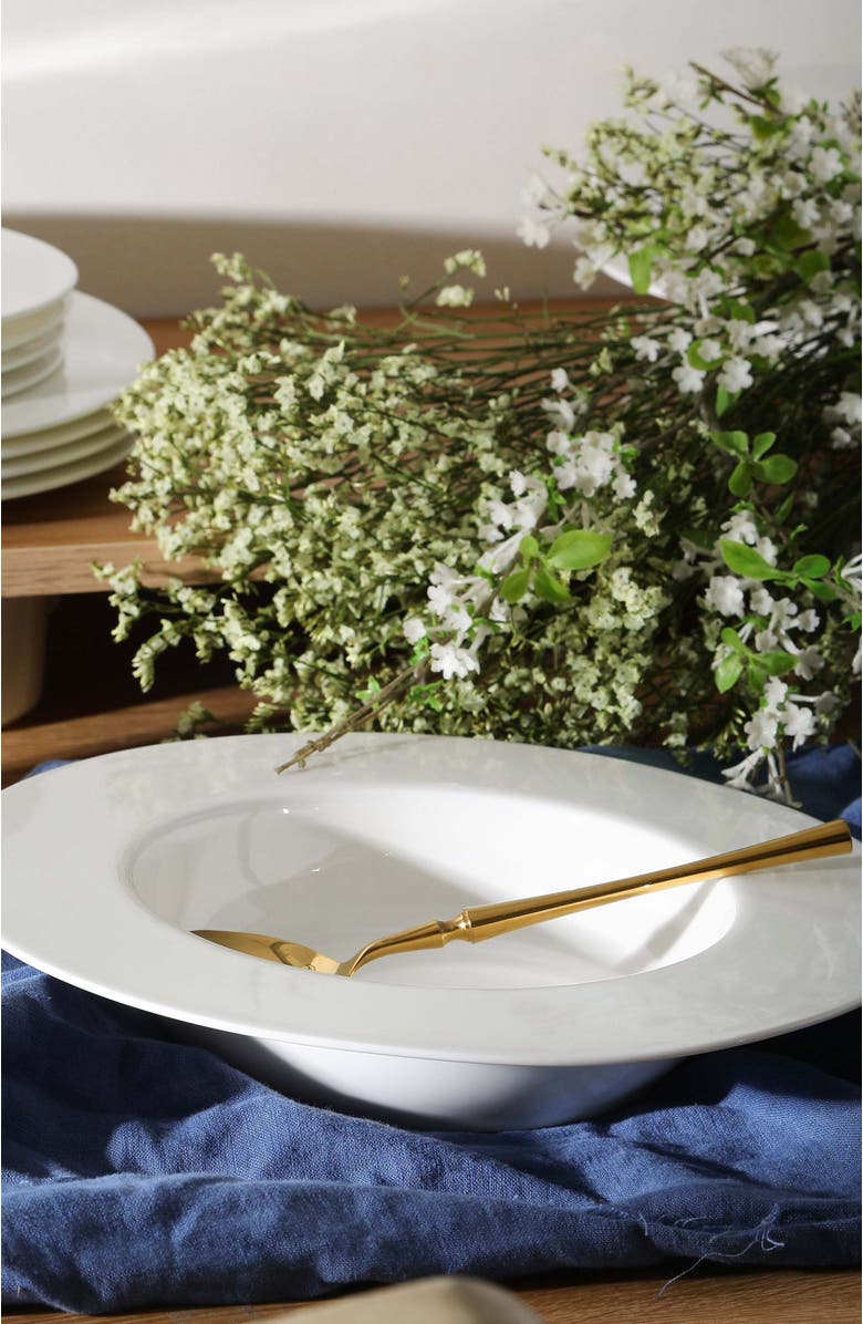 Stone Lain Sylvie Bone China 20-Piece Dinnerware Set, Alternate, color, White