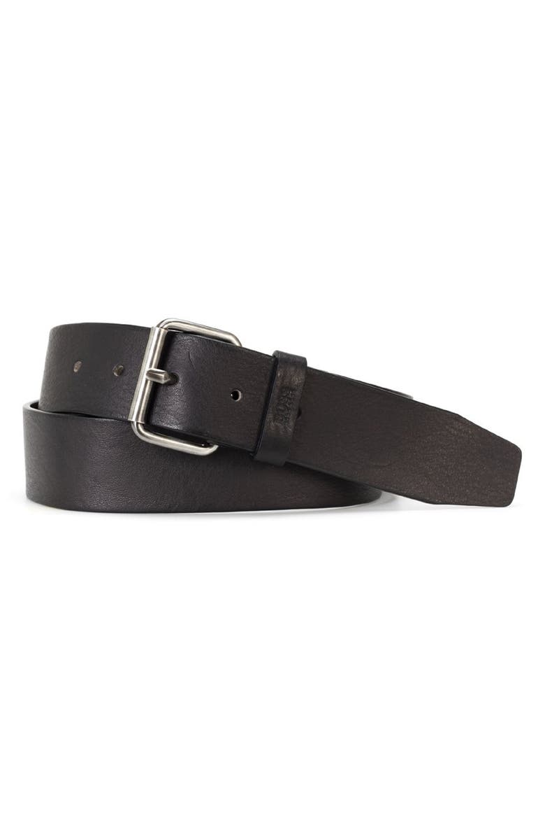HUGO Serge Leather Belt, Main, color, 