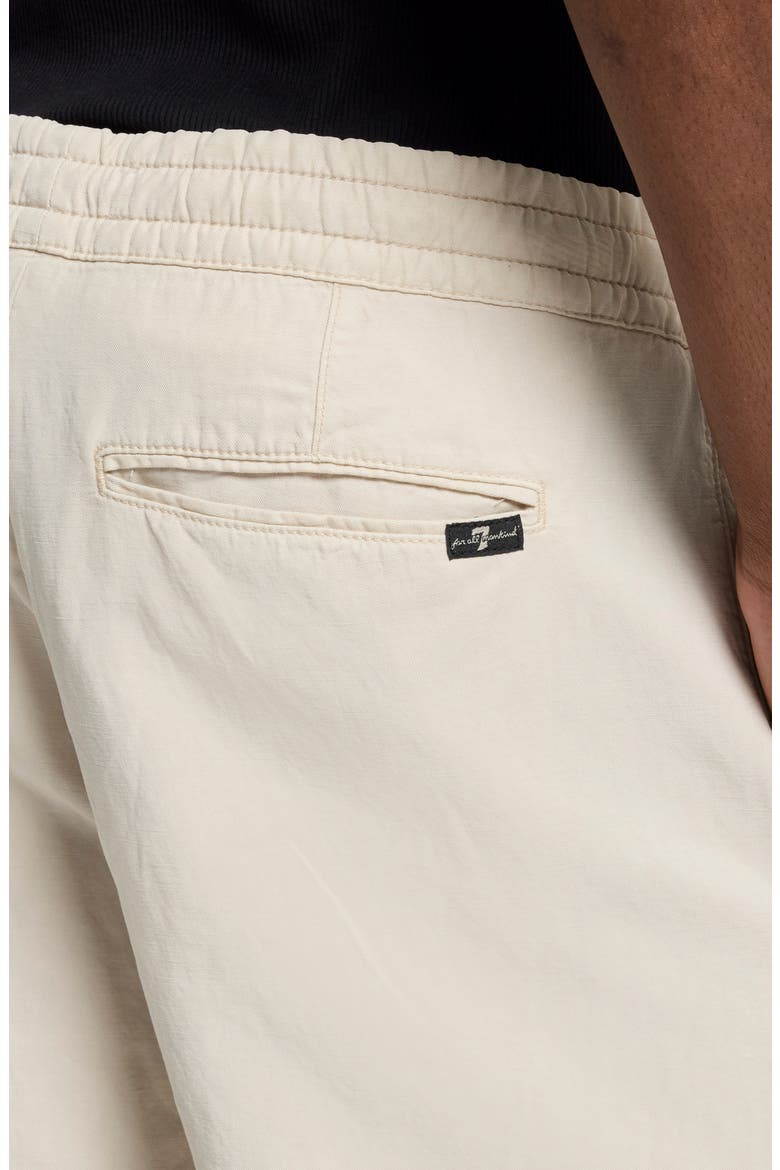 Pull-On Cotton Blend Shorts, Alternate, color, BONE
