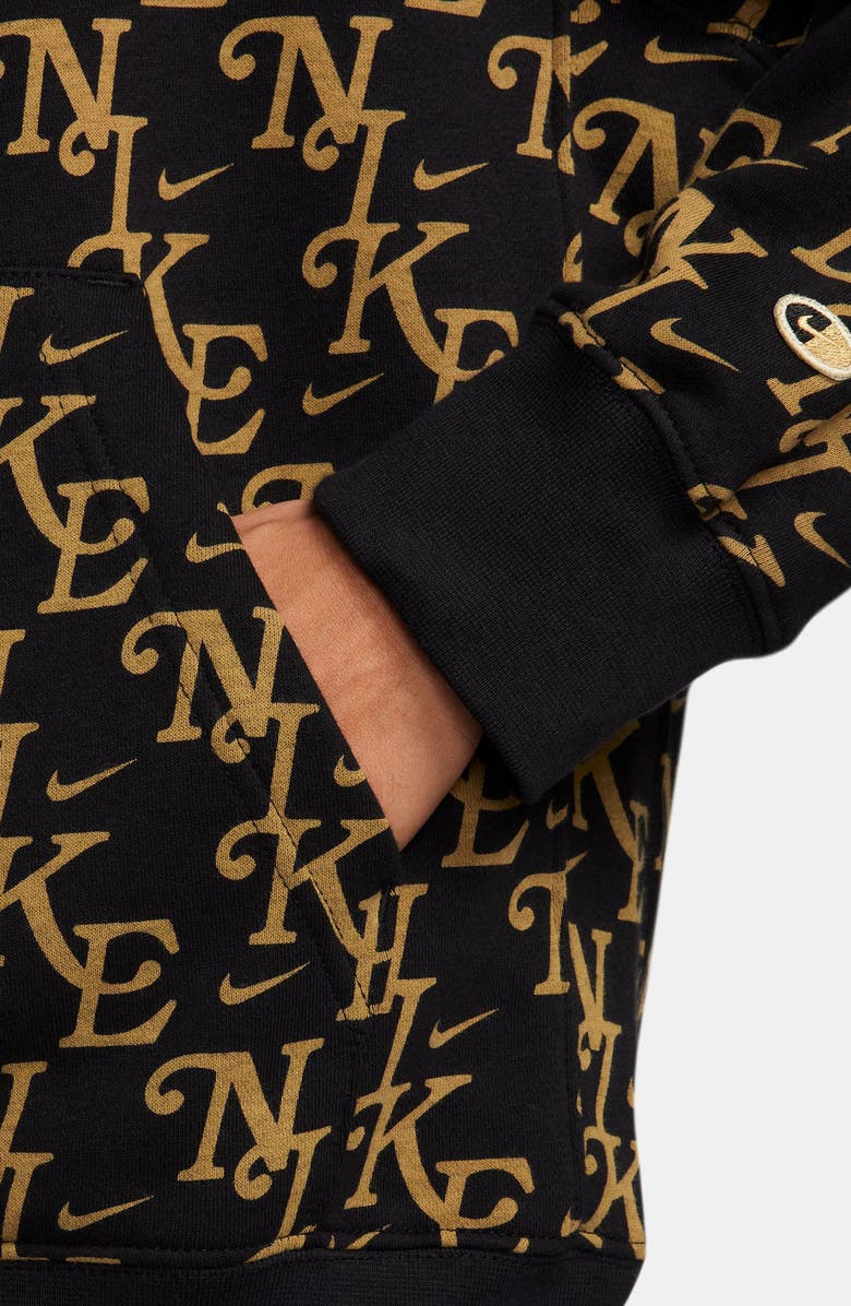 Nike Monogram Club Brushed Fleece Hoodie, Alternate, color,