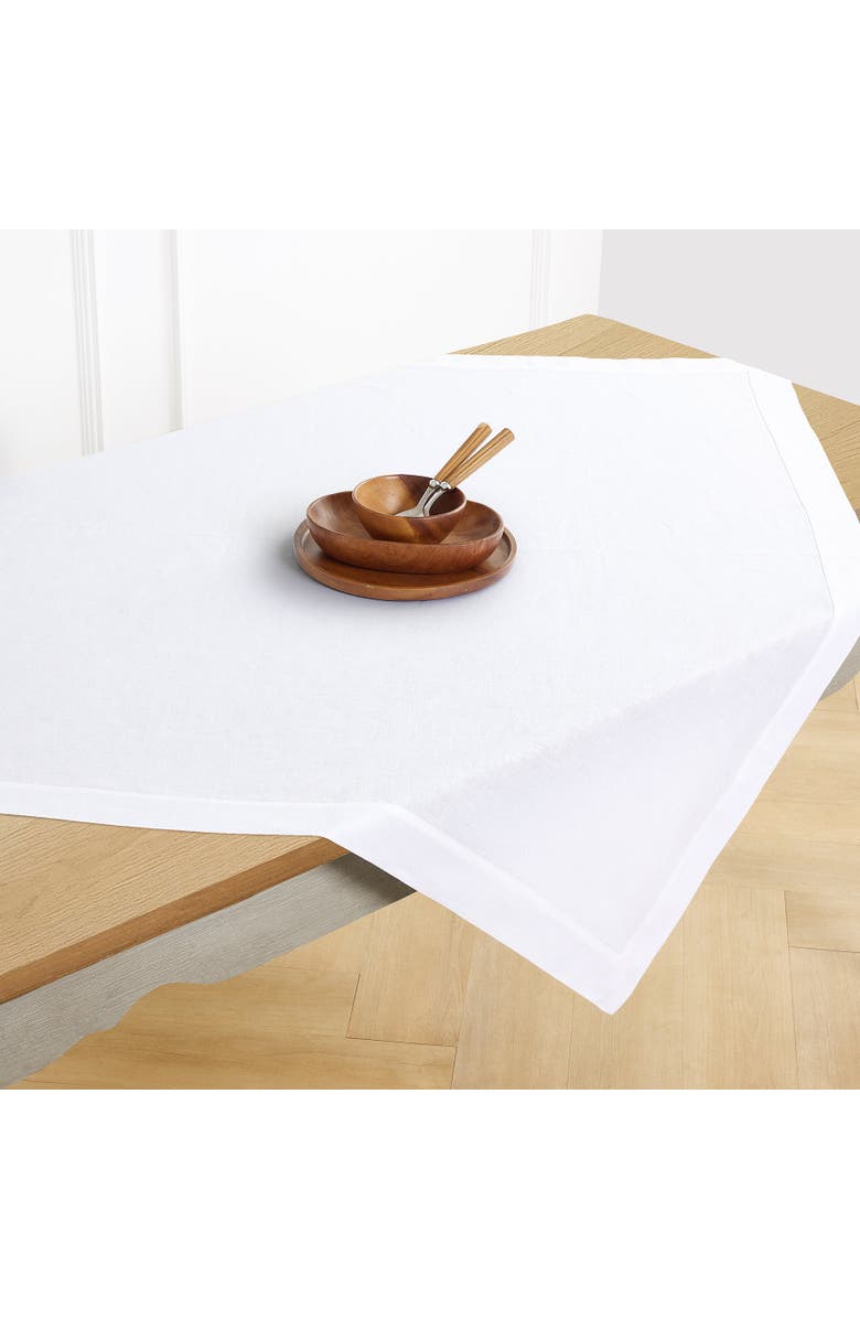 Solino Home Linen Table Throw - Fete, 52" x 52", 52" x 52", Main, color, White