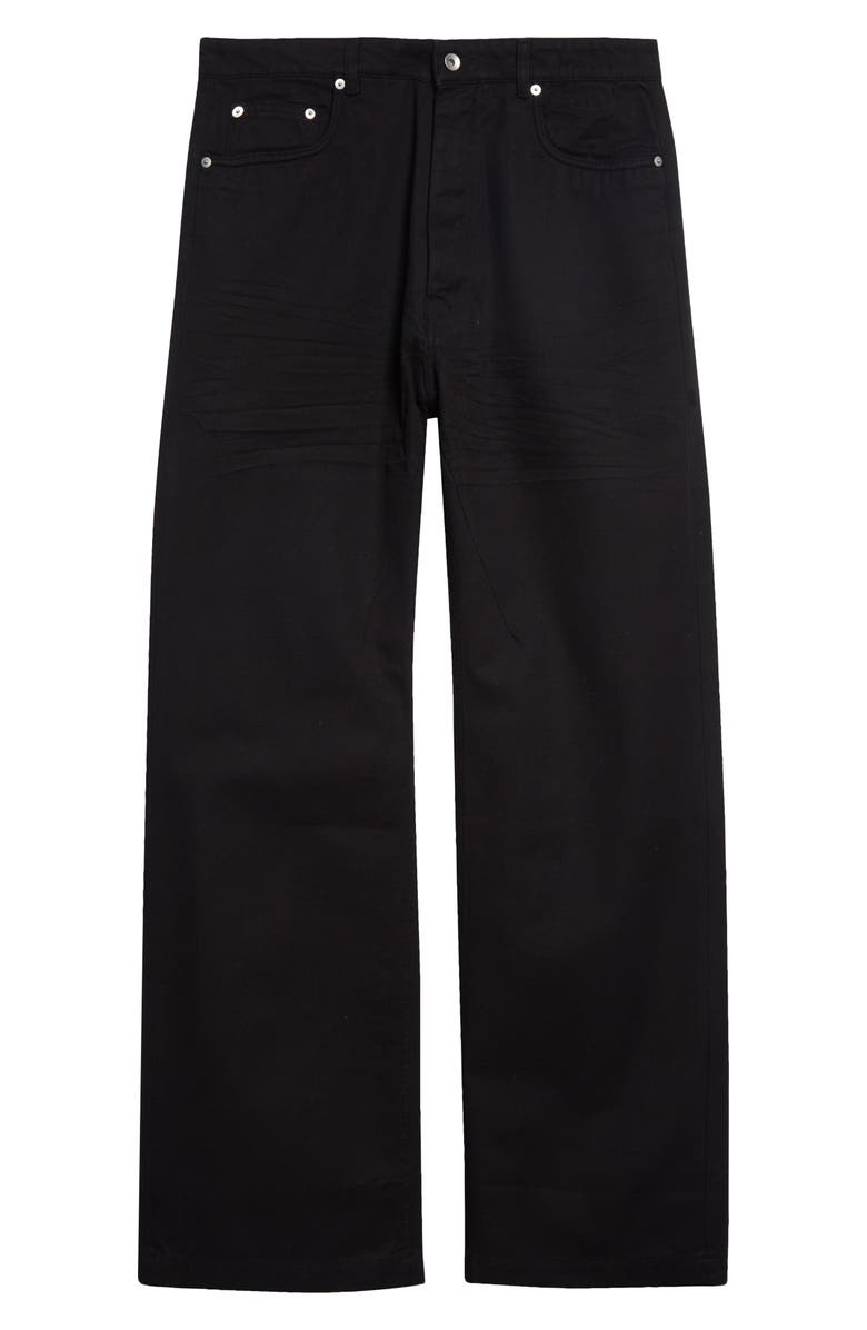 Rick Owens DRKSHDW Geth Five-Pocket Wide Leg Jeans, Main, color, Black