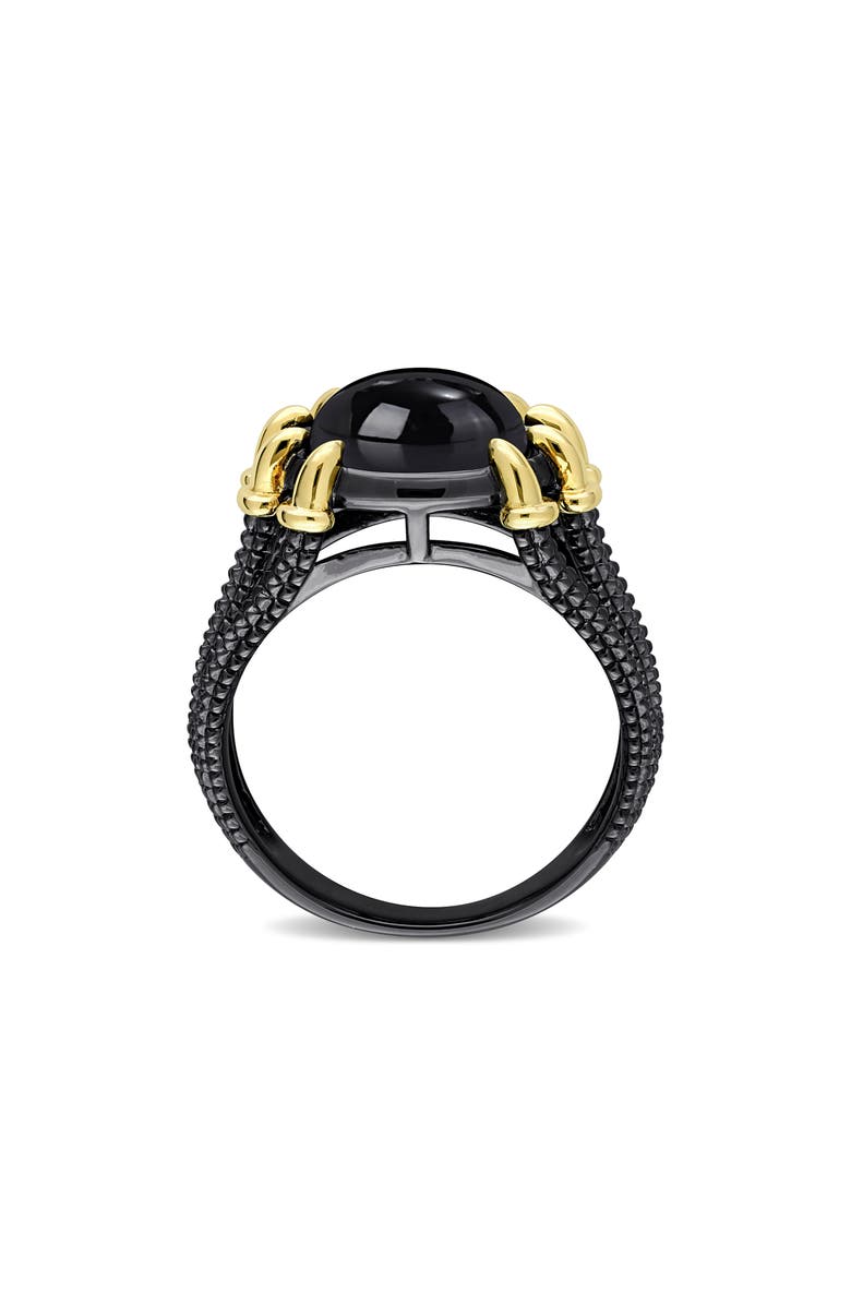 DELMAR Black Agate Rope Ring, Alternate, color, Black