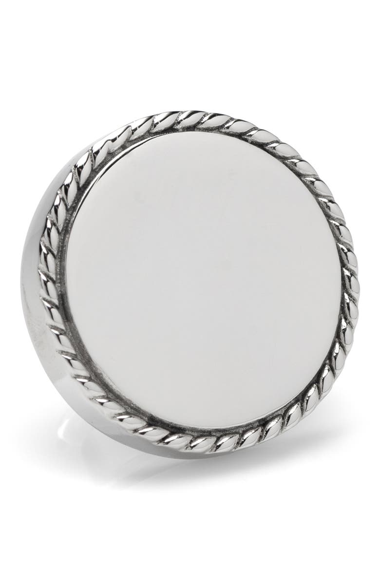 Rope Trim Lapel Pin, Main, color, SILVER