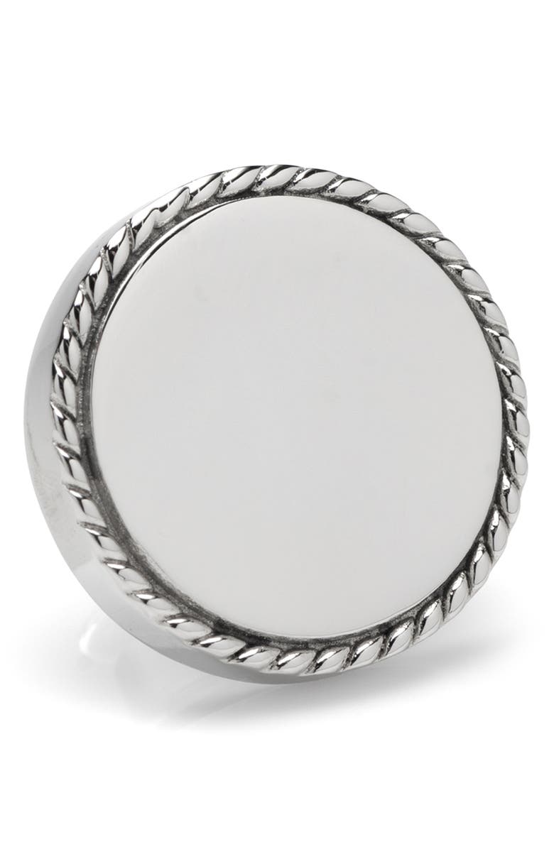 Cufflinks, Inc. Rope Trim Lapel Pin, Main, color, Silver