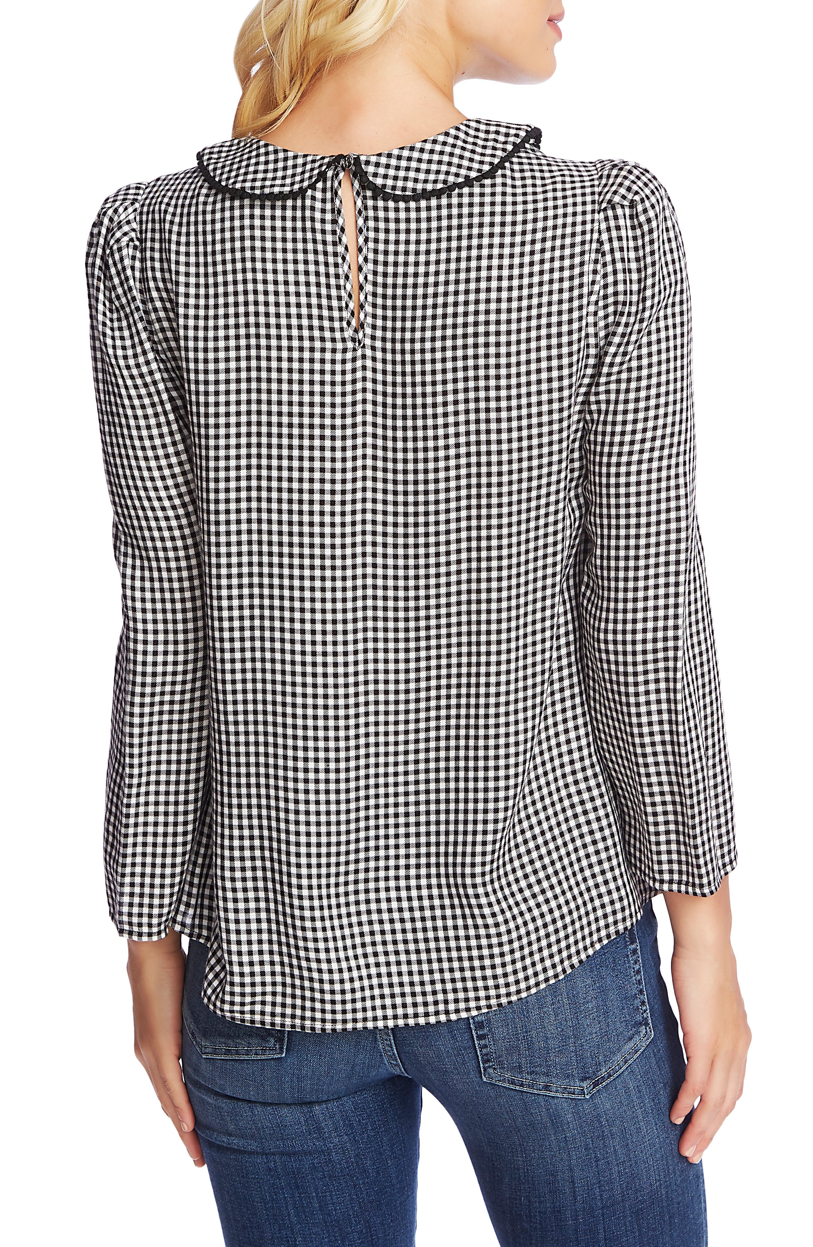 CeCe Gingham Refresh Peter Pan Collar Top (Women) | Nordstromrack