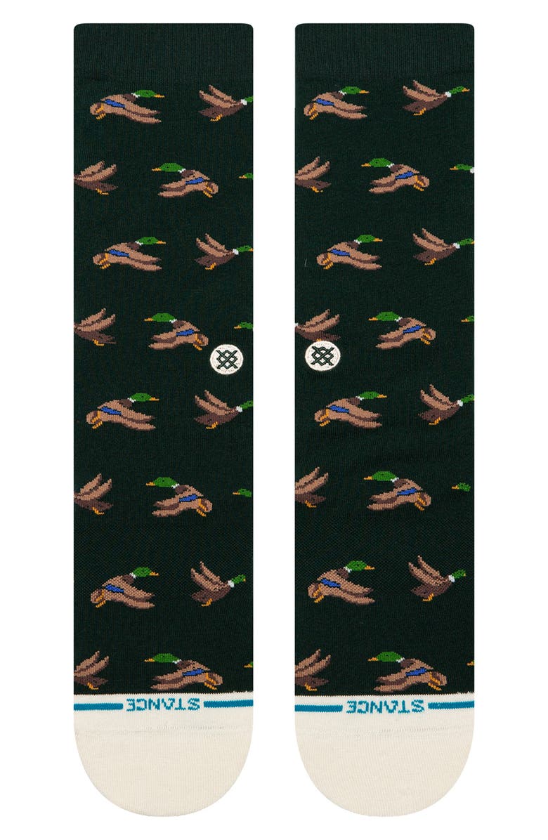 Stance Huntin Crew Socks, Main, color, Pine