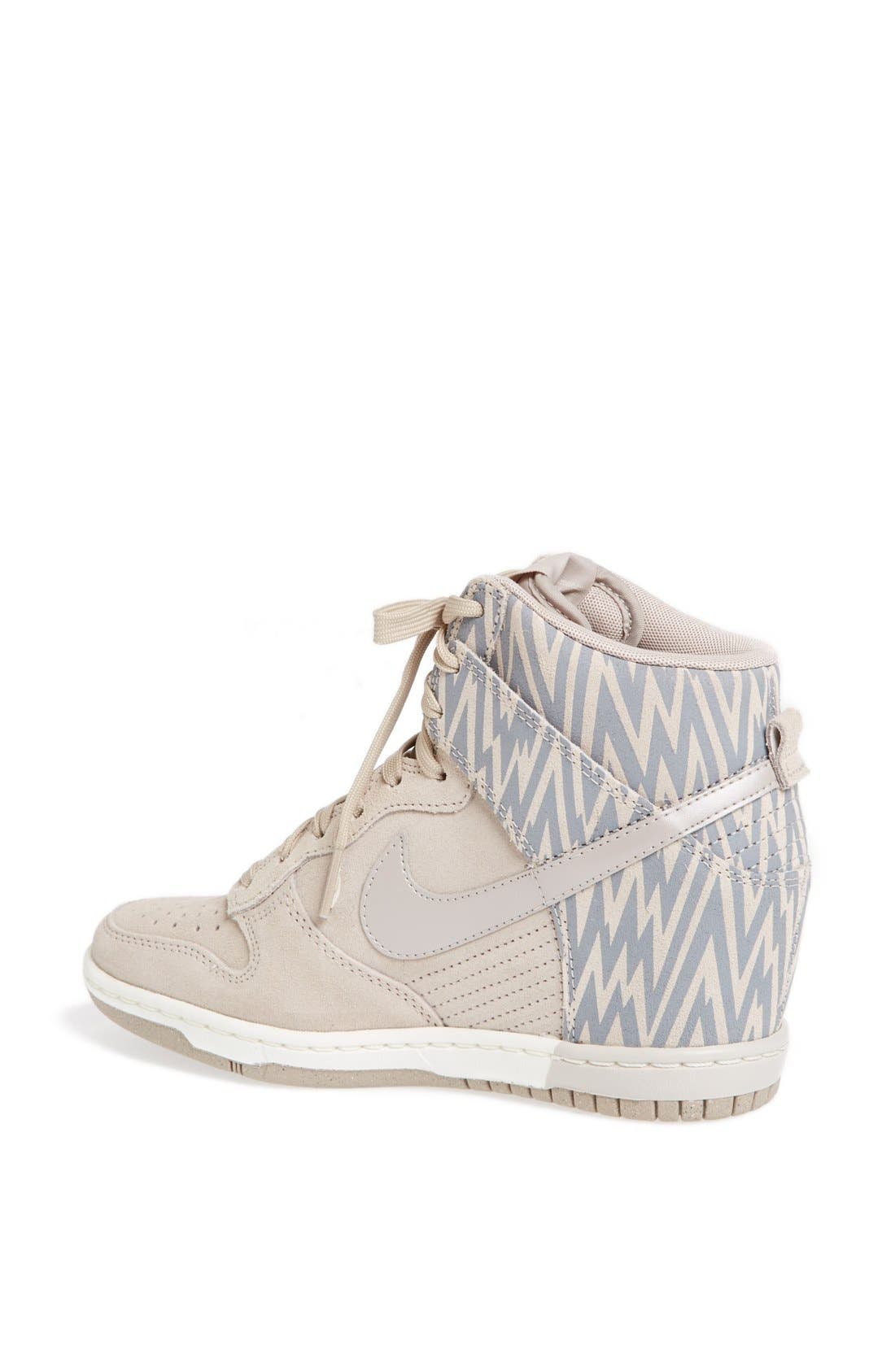 'Dunk Sky Hi' Wedge Sneaker, Alternate, color, LIGHT GREY/ DARK GREY/ WHITE