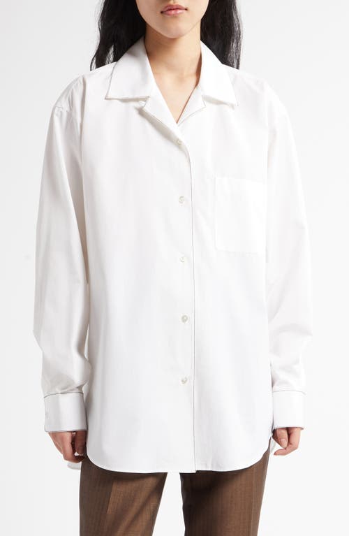 The Row Ashlin Cotton Poplin Button-up Shirt In White