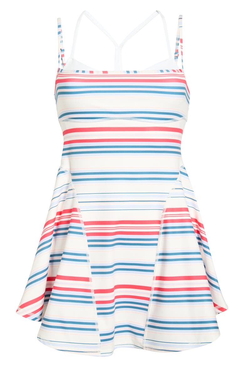 Baseline Print Dress, Alternate, color, GRAPEFRUIT STRIPE