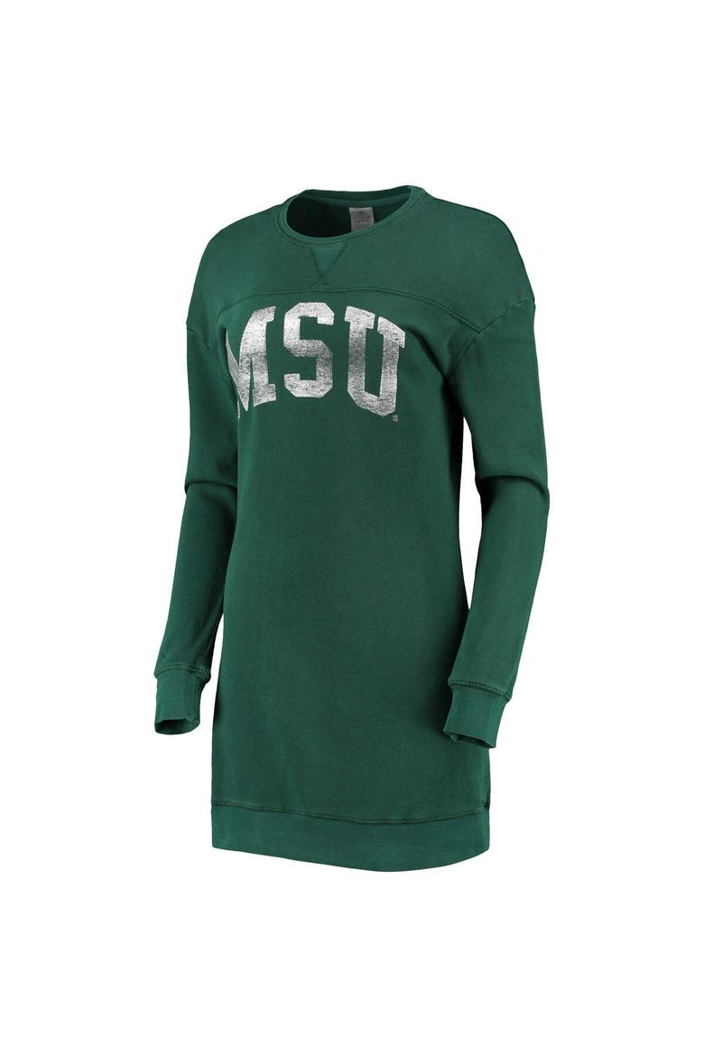 Women's Gameday Couture Green Michigan State Spartans 2-Hit Sweatshirt Dress, Alternate, color, Green