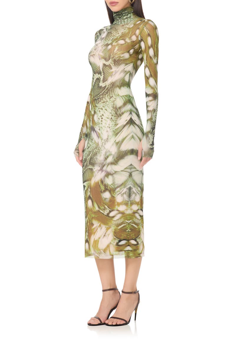 Shailene Midi Dress, Alternate, color, VINTAGE SNAKE SWIRL