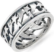 TWOJEYS 777 Stars Sterling Silver Bubble Ring