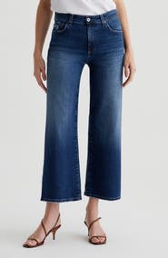 AG Saige Mid Rise Ankle Wide Leg Jeans