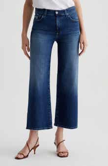 AG Saige Mid Rise Ankle Wide Leg Jeans