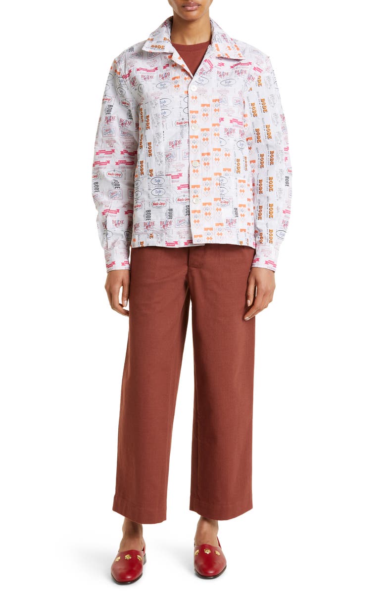 Bode Embroidered Pony Cotton T-Shirt, Alternate, color, 