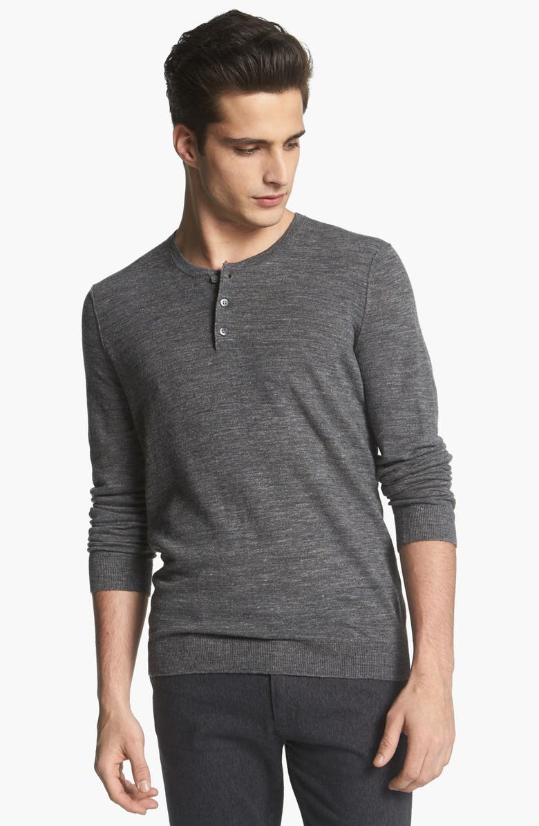 Vince Lightweight Henley Sweater, Main, color, 