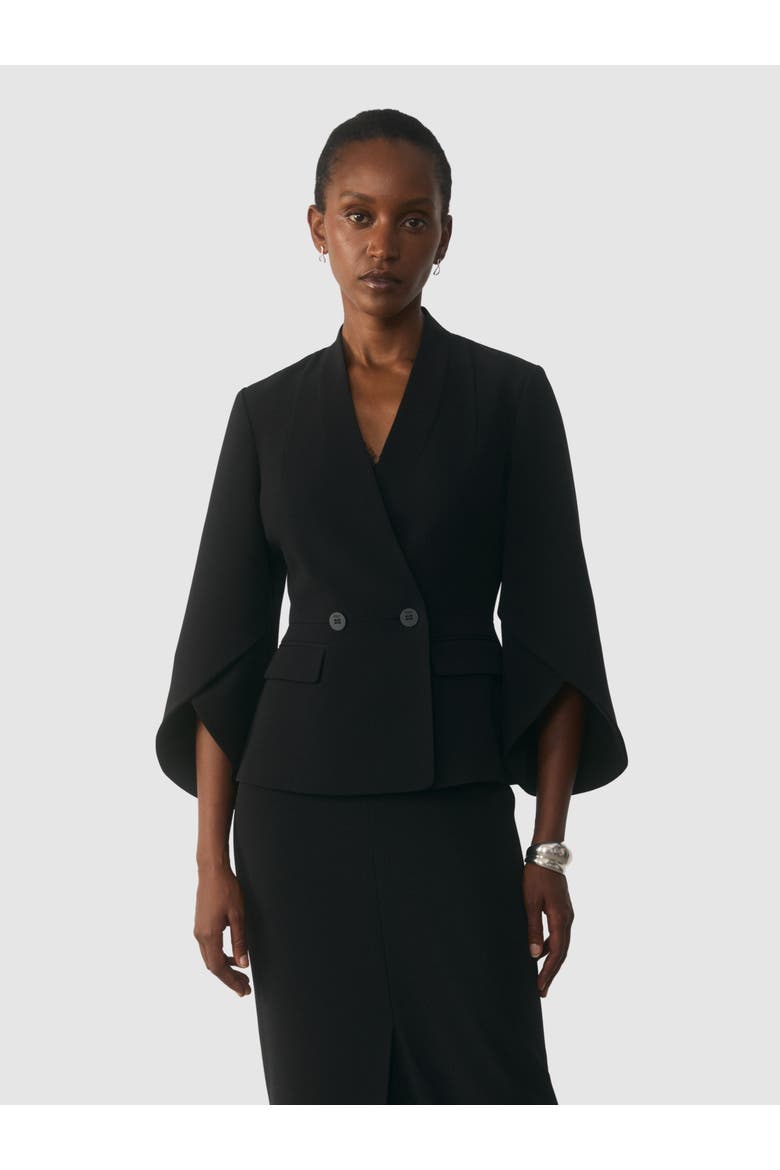 Clever Crepe Ansdell Blazer, Main, color, Black