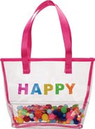 Iscream Kids' Happy Pompom Clear Tote