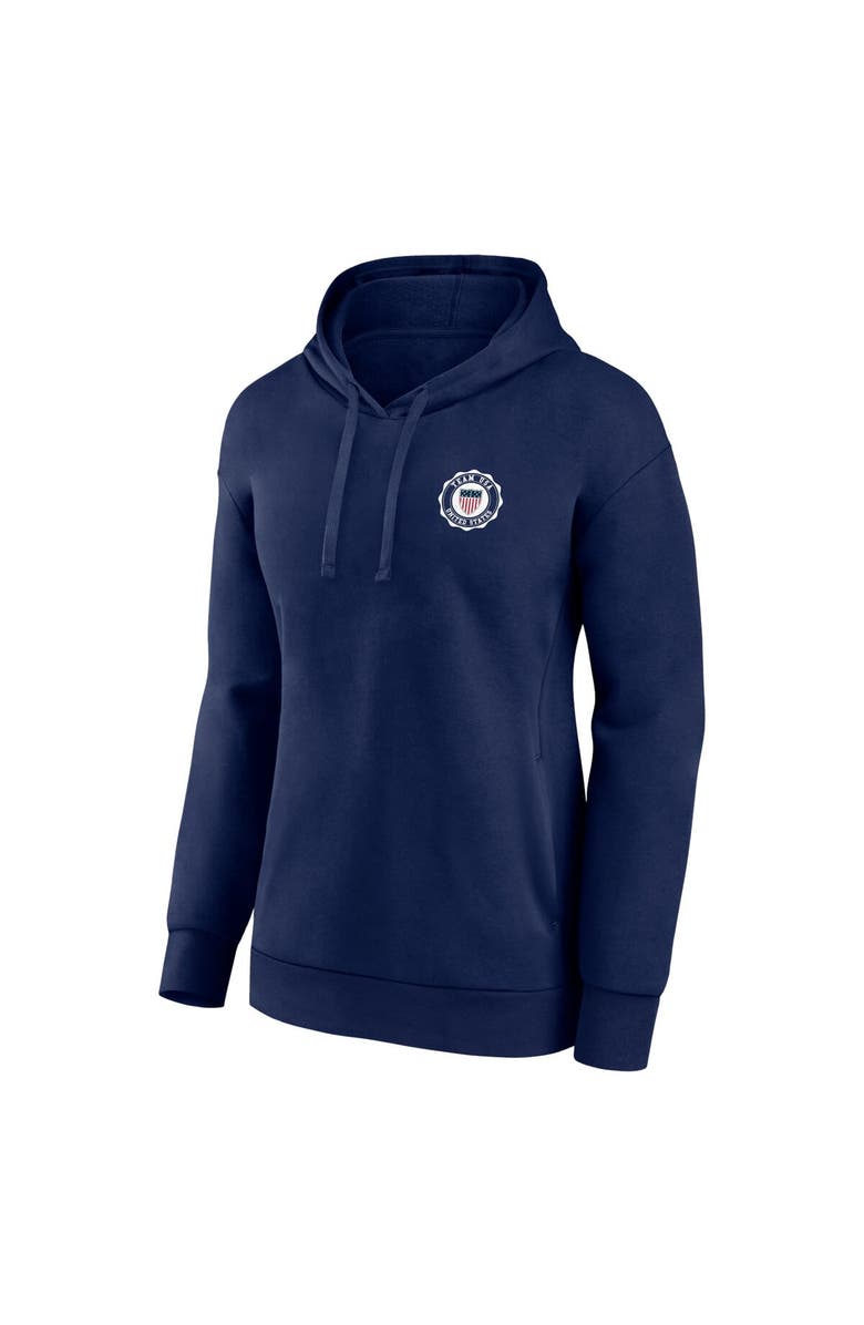 FANATICS Women's Fanatics Branded Navy Team USA Arched Insignia Pullover Hoodie, Alternate, color, Navy