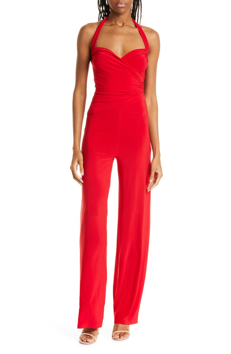 Norma Kamali Cayla Straight Leg Jumpsuit, Main, color, 