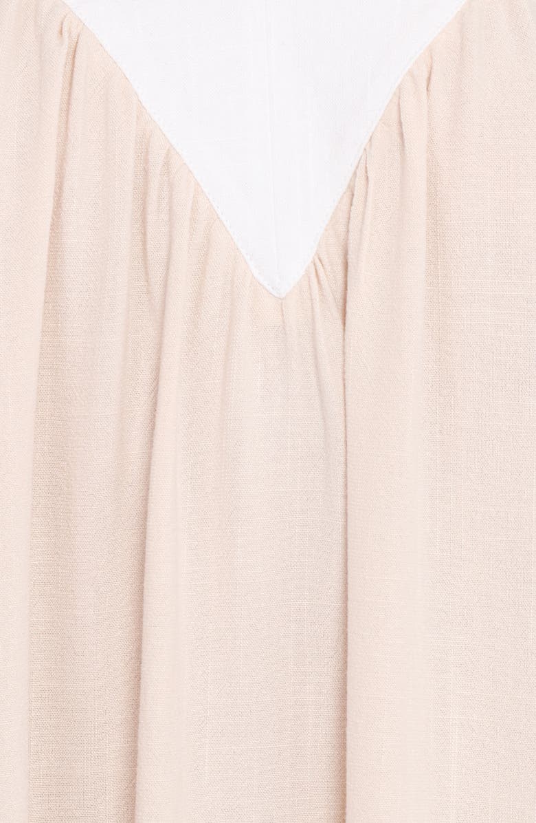 Petal & Pup Dami Shoulder Bow Maxi Dress, Alternate, color, Oatmeal