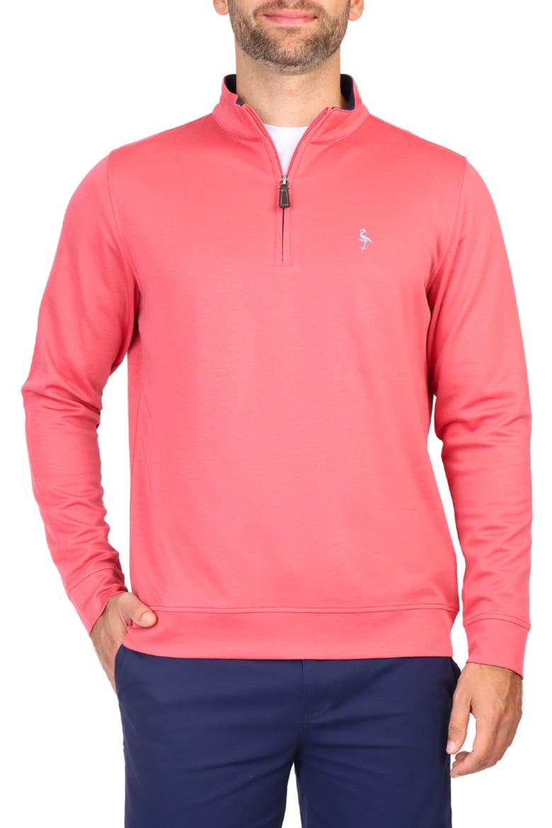 Modal Blend Quarter Zip Pullover, Main, color, PAPRIKA