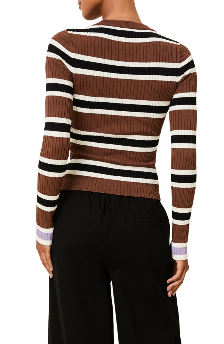 Solid & Striped The Dora Rib Stripe Top, Alternate, color, Coconut Stripe