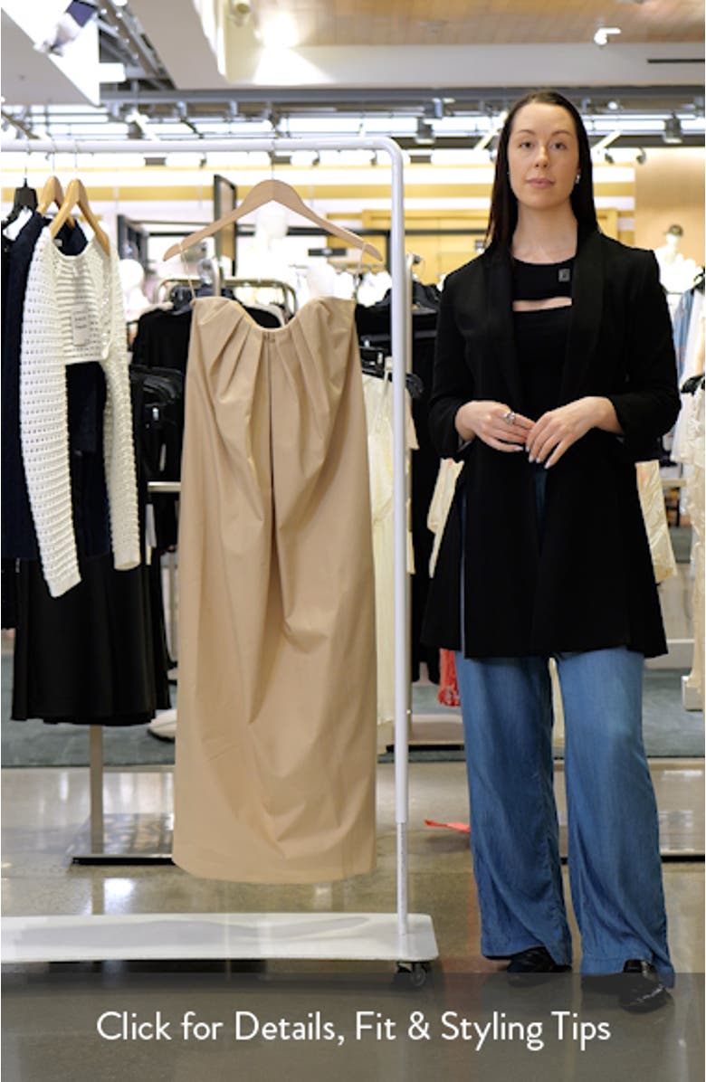 Strapless Pleat Front Dress, sales video thumbnail