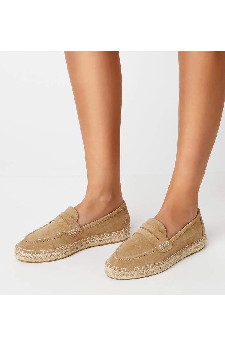 La Canadienne Cash Espadrille Loafer, Alternate, color, Sand Suede